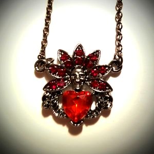 Gothic Vintage Rose Skull Necklace